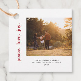 Peace Liebe Joliday Weihnachten Foto Geschenkanhänger