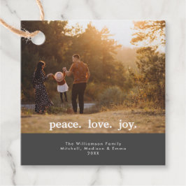 Peace Liebe Joliday Weihnachten Foto Geschenkanhänger