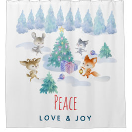Peace Liebe & Josure Forest Animals Duschvorhang