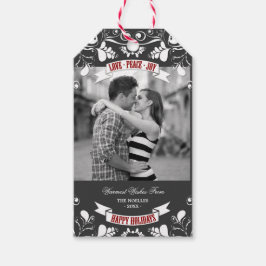 Peace Liebe Joy Art Nouveau Floral Blüh Holiday Geschenkanhänger