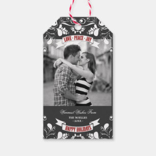 Peace Liebe Joy Art Nouveau Floral Blüh Holiday Geschenkanhänger