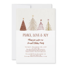 Peace Liebe Joy Elegante Feierliche Feierlichkeite