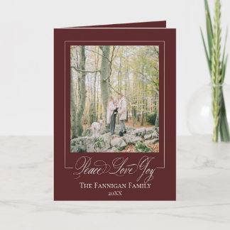 Peace Liebe Joy Elegante Karte