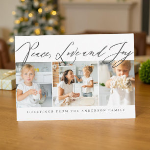 Peace Liebe & Joy Frohe Weihnachten Modernes Chic 