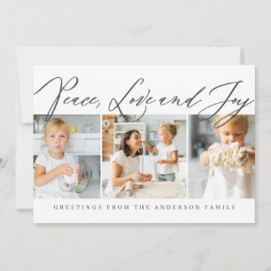 Peace Liebe & Joy Frohe Weihnachten Modernes Chic