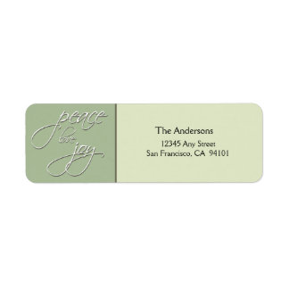 Peace Liebe Joy Holiday Address Label (sage)