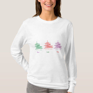 Peace Liebe Joy Holidays Tree Women's long Ärmel T-Shirt