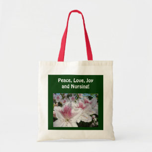 Peace Liebe Joy Nursing Taschen White Azaleas