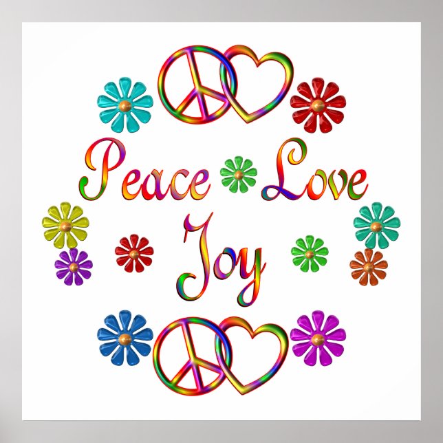Peace Liebe Joy Poster (Vorne)