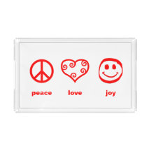 Peace Liebe Joy - Rectangle Tray