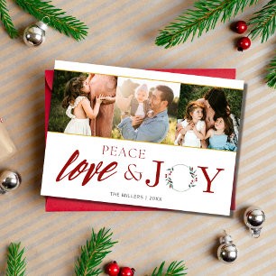 Peace Liebe Joy Three Foto Family Weihnachten