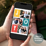 Peace Liebe JOY Typografy Modern 3 Foto Feiertagskarte<br><div class="desc">Senden Sie Ihre Weihnachtswünsche mit diesen Holiday Foto Cards mit modernem Layout und Farben,  um Ihre Grußbotschaft zu markieren.</div>