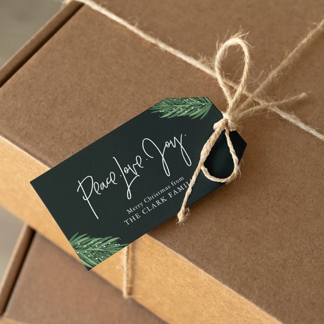 "Peace Liebe Joy" Weihnachten Geschenkanhänger (Von Creator hochgeladen)