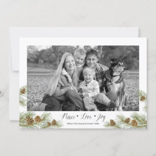 Peace Liebe Joy - Weihnachts-Fotokarte Feiertagskarte