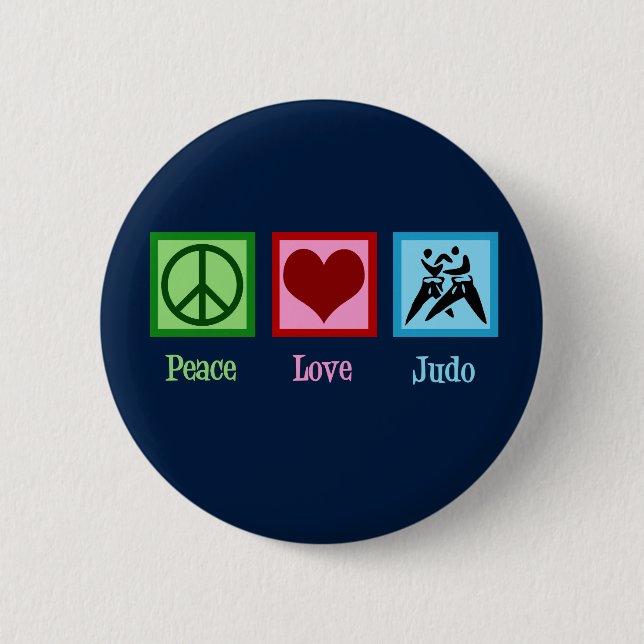 Peace Liebe Judo Button (Vorderseite)