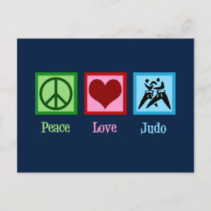 Peace Liebe Judo Postkarte