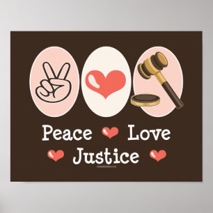 Peace Liebe Justice Poster