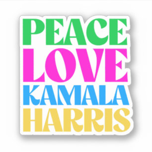 Peace Liebe Kamala Harris Aufkleber