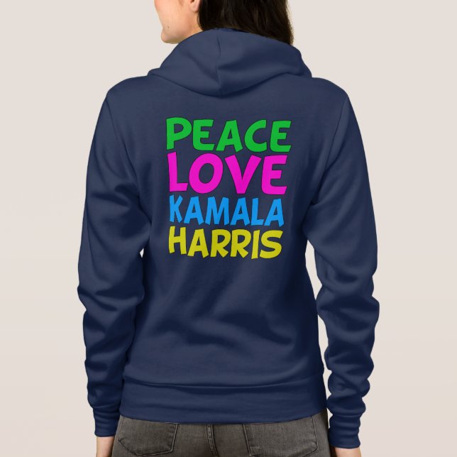 Peace Liebe Kamala Harris Niedlich Women's Hoodie (Rückseite)