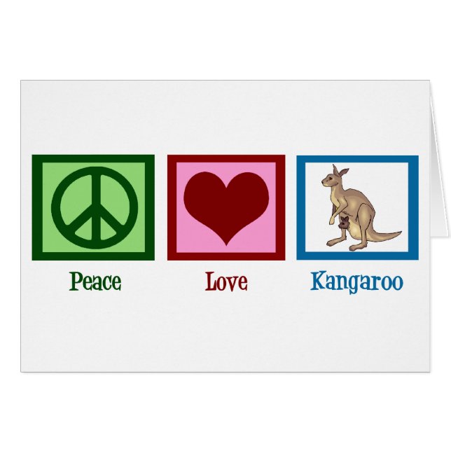 Peace Liebe Kangaroo (Vorderseite (Horizontal))