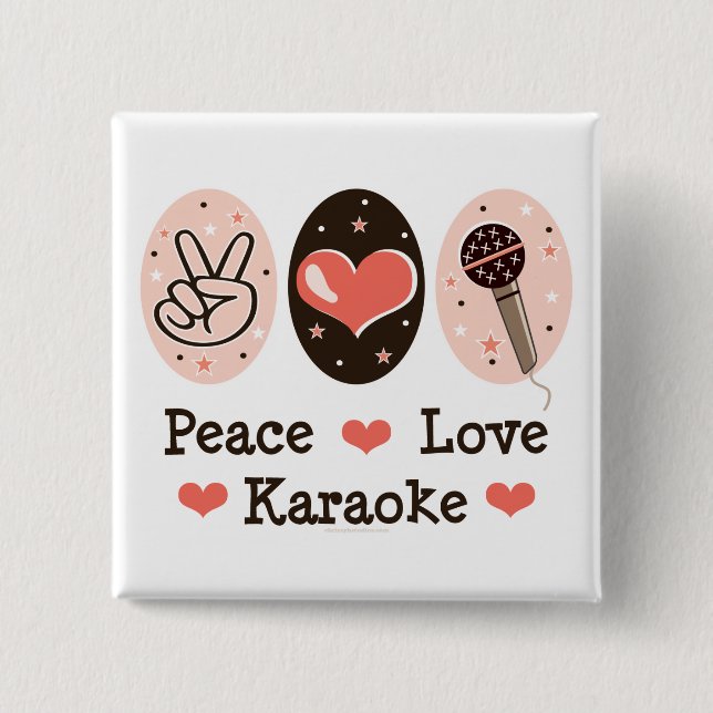 Peace Liebe Karaoke Button (Vorderseite)