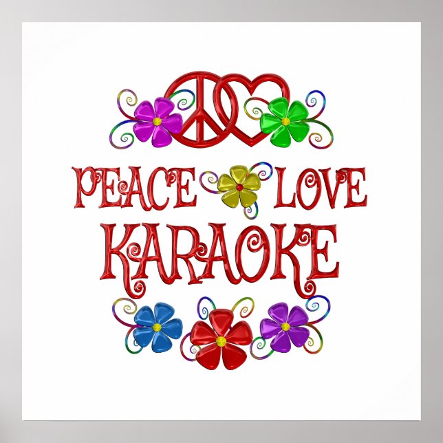 Peace Liebe Karaoke Poster (Vorne)