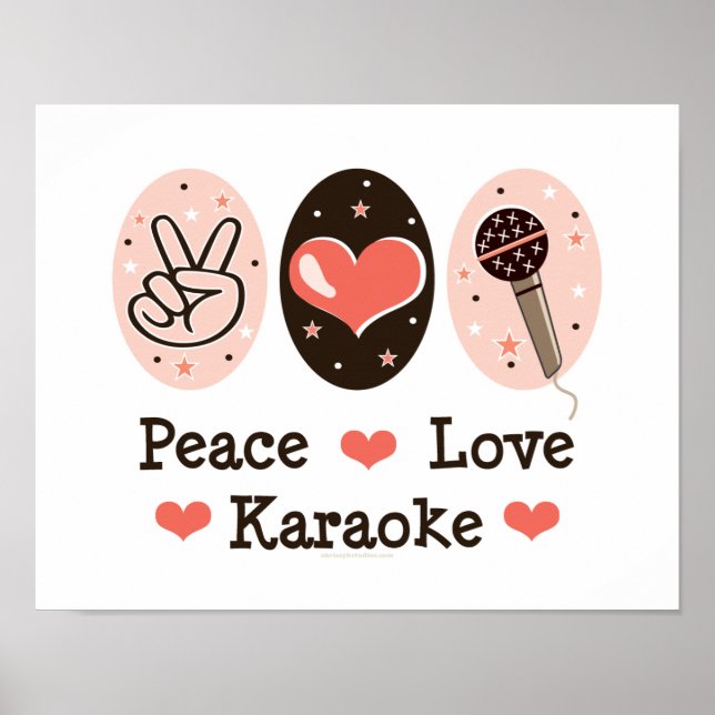 Peace Liebe Karaoke Poster (Vorne)