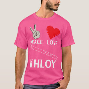 Peace Liebe Khloy Flute Music Instrument Khloy Flu T-Shirt