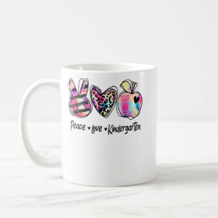 Peace Liebe Kindergarten Lehrerin Girl's Back to S Kaffeetasse