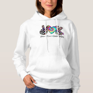 Peace Liebe Kindergarten Lehrerin Student Kinderte Hoodie