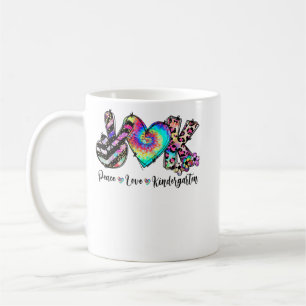 Peace Liebe Kindergarten Lehrerin Student Kinderte Kaffeetasse