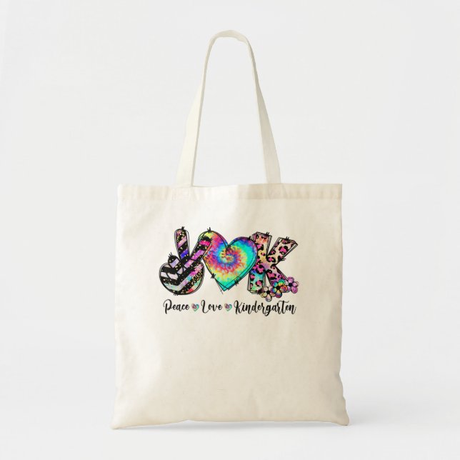 Peace Liebe Kindergarten Lehrerin Student Kinderte Tragetasche (Vorne)
