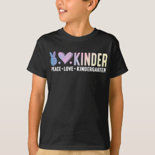 Peace Liebe Kindergarten Zurück zur Schule T-Shirt