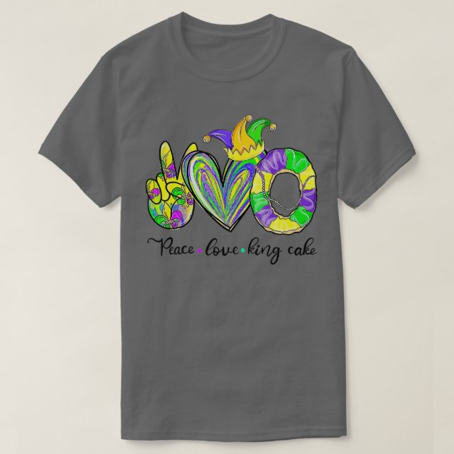 Peace Liebe King Cake Mardi Gras Men Women Kids (1 T-Shirt (Design vorne)