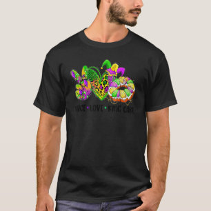 Peace Liebe King Cake Mardi Gras Party T-Shirt