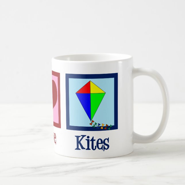 Peace Liebe Kites Niedlich Kite Festival Kaffeetasse (Rechts)