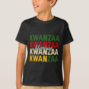 Peace Liebe Kwanzaa Segen Weihnachts-Afrikanisches T-Shirt