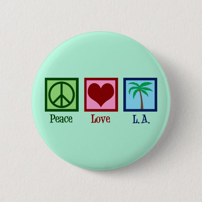 Peace Liebe L.A. | Niedlich Los Angeles Button (Vorderseite)