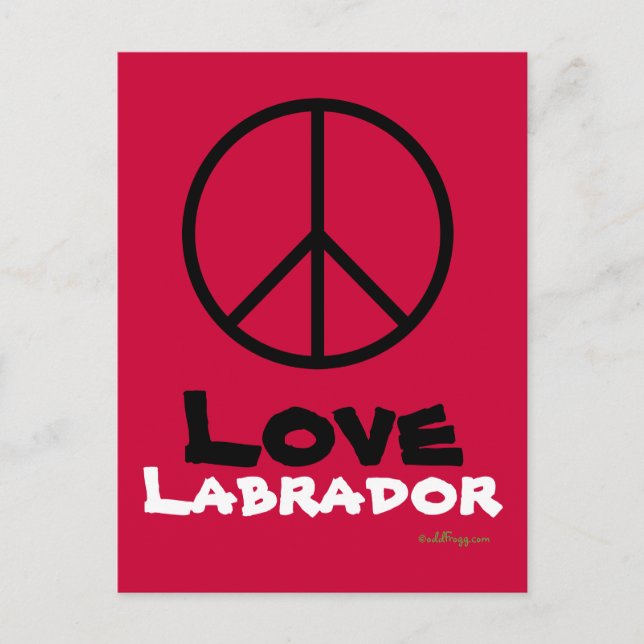 Peace Liebe Labrador Postcard Postkarte (Vorderseite)