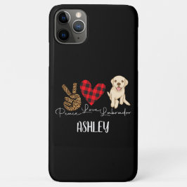 Peace Liebe Labrador Retriever Karierter Niedliche Case-Mate iPhone Hülle