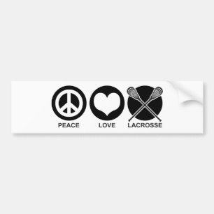 Peace Liebe Lacrosse Autoaufkleber