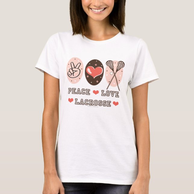 Peace Liebe Lacrosse Bio T Shirt (Vorderseite)