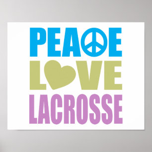 Peace Liebe Lacrosse Poster