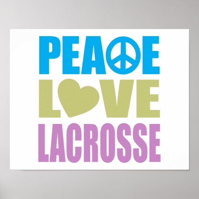 Peace Liebe Lacrosse Poster (Vorne)