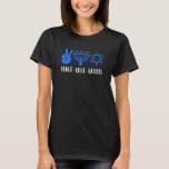 Peace Liebe Latkes Hanukkah Chanukah Juden T-Shirt<br><div class="desc">Peace Liebe Latkes Hanukkah Chanukah jüdisch.</div>