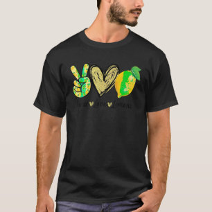 Peace Liebe Lemon Bauer Cocktails Lover Frucht Wom T-Shirt