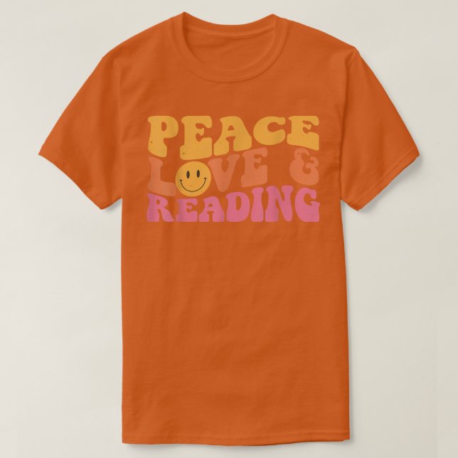 Peace Liebe Lesen Sie Bücher für Teen Girls Teac T-Shirt (Design vorne)
