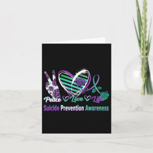 Peace Liebe Life Suicide Awareness Semi Colon Gesc Karte
