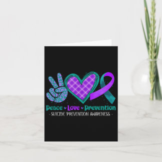 Peace Liebe Life Suicide Prevention Awareness Purp Karte