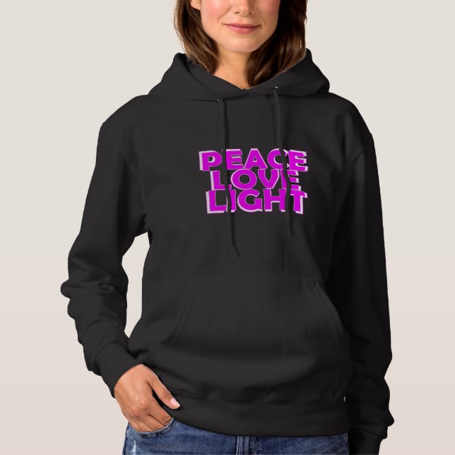 Peace Liebe Light Yoga Sprichwort Hoodie (Vorderseite)